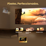 Hisense M2SE Pro - Mini Proyector Laser Trichroma UHD 4K Smart TV, 65 a 200 Pulgadas, 1150 Lumen, Dolby Vision, Audio 2x10W, Zoom Óptico, Autoenfoque, Protección Ocular, Auto-Corrección Trapezoidal