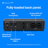 PreSonus Quantum ES 2 Interfaz de Audio USB-C, 2x2, 24-bit/192kHz con Preamplificadores MAX-HD y Software Studio One+