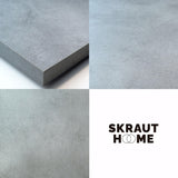 Skraut Home | Mueble TV | Televisión | Muebles de salón, almacenaje | 200x57x35cm | para TV hasta 80" | Chimenea eléctrica | Diseño Industrial | Estilo Moderno | Cemento