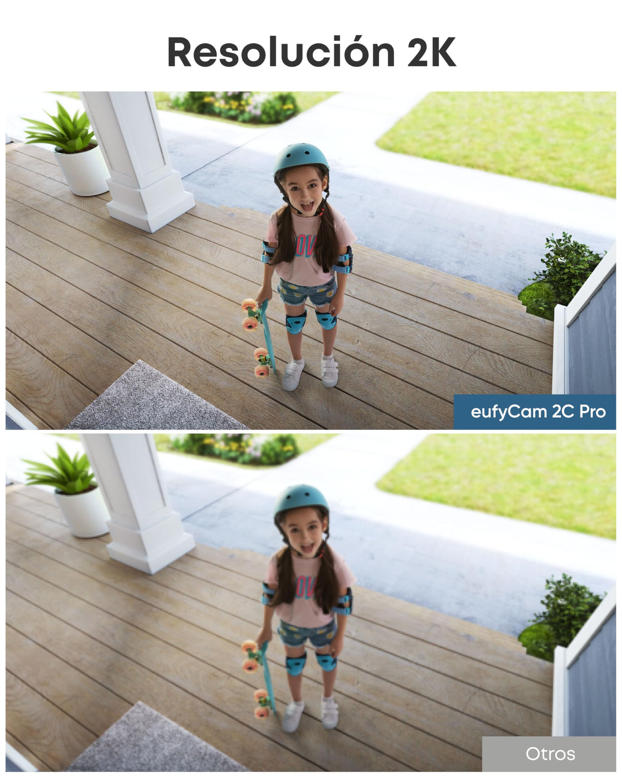 eufy Security eufyCam 2C Pro, Camara vigilancia WiFi Exterior, Camara de vigilancia Exterior, Requiere el Sistema HomeBase 2,180 días de duración de la batería, 2K resolución, nessun Costo mensile