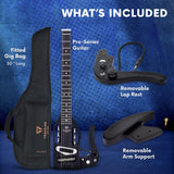 Traveler Guitar Pro-Series Mod-X Guitarra eléctrica, negro mate (PSM BKM)
