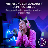 Razer Seiren V3 Chroma - Micrófono USB RGB con pulsación para silenciar (Iluminación Reactiva Para Streaming y juegos, Micrófono de condensador supercardioide) Negro