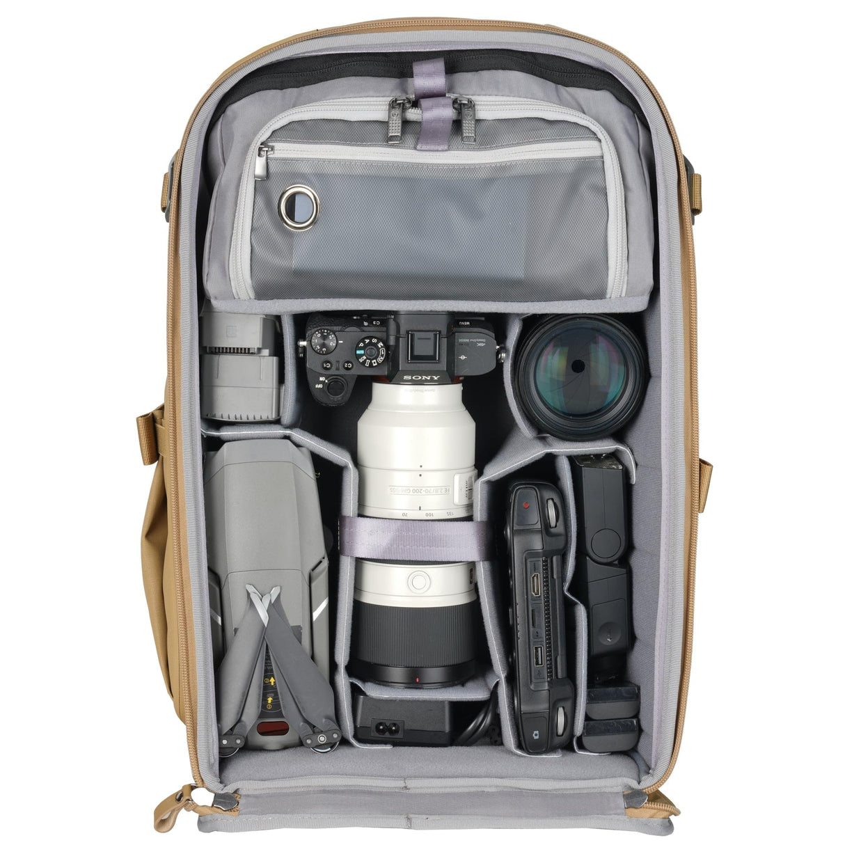 VANGUARD Veo Metro B30L BG - Mochila fotográfica para cámara objetivos, portátil de 16 y tablet, beige