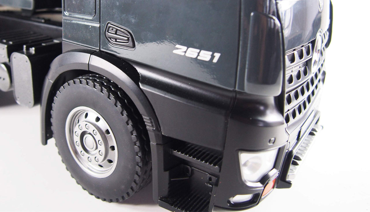 Amewi Mercedes Benz Camión Kipper Pro Metal V2 vehículo con Licencia teledirigido RTR 2 batería Adicional Gris