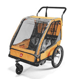 Carriola y remolque de bicicleta Allen Sports Hi-Viz para dos niños, anaranjado, modelo ES2-O