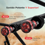 Pyle altavoces bluetooth, Impermeables, Luces LED multicolores, 6.5” y 800V, Estereo, Inalambricos, Para exteriores, Ideal para coches y barcos