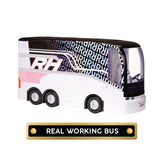 RAINBOW HIGH Rainbow Visions World Tour Autobús y Escenario 4-en-1 - Incluye Equipo de DJ, Luces Reales, camerino, Accesorios y Pilas - Edad: 6+ años