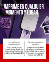 Canon Zoemini 2, Impresora Fotográfica Instantánea y compacta (para Smartphones), Impresión Zink sin Tinta sobre Papel Térmico (50x76 mm), Bluetooth 5.0, Carga USB-C, Blanco