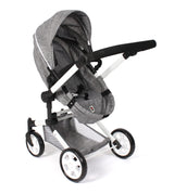 Bayer Chic 2000 - Cochecito para muñecas Linus, 3 en 1 para niños de 4 a 8 años, Juego de Cochecito para muñecas, Vaqueros Grises