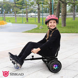 SISIGAD Hoverboard go Kart Seat,8.5" Off Road Hoverboards with LED Lights, All Terrain Hoverboards, Self Balancing Scooter with Bluetooth