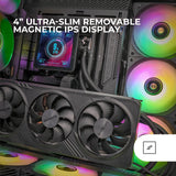 Mars Gaming ML-VISIONPRO360, Refrigeración Líquida AIO, TDP 600W, 3x Ventiladores ARGB 120mm FDB con Núcleo de Cobre y Aluminio, Pantalla LCD IPS 4” Extraíble y Magnética, Opti-Chamber 3rd Gen, Negro