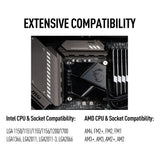 MSI MAG Coreliquid P240 - Enfriador líquido para CPU AIO - Listo para LGA 1700 - Radiador de 240 mm - Ventiladores PWM duales de 120 mm