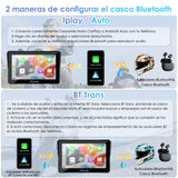 Carpuride W702 Pantalla GPS 7 Pulgadas CarPlay para Motocicleta - CarPlay Inalámbrico y Android Auto, Pantalla Táctil Impermeable, Bluetooth Dual, Navegación, Siri.