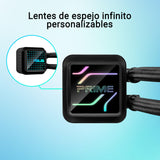 ASUS Prime LC 360 ARGB, Refrigerador líquido para CPU Todo en uno con Zona de Contacto con la CPU y Canales con Aletas, Bloque de Agua con Lentes de Espejo Infinito y Ventiladores ARGB