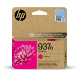 HP 937e EvoMore Magenta 4S6W7NE, Cartucho de Tinta Original Compatible con Impresoras OfficeJet 9110, 9120, 9130, 9720 e 9730