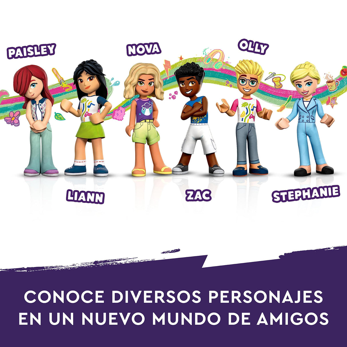 LEGO Friends Centro Comunitario de Heartlake City de Juguete - Set Modular con 5 Plantas, 6 Mini Muñecos, Figura de Perro y Accesorios Creativos - Regalo de Cumpleaños para Niñas de 9+ Años 41748