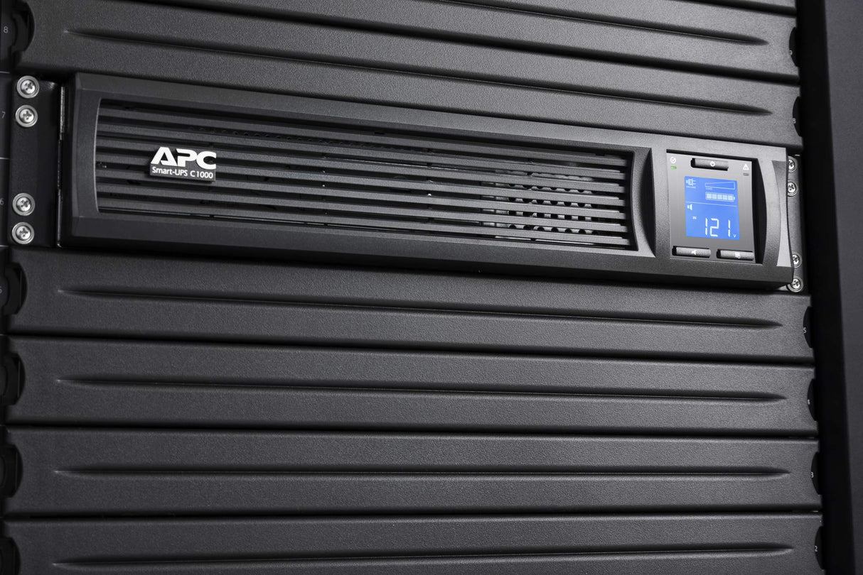Schneider Electric SMC1000I-2UC SAI Inteligente UPS C de APC de 1000 VA, LCD, RM 2U, 230V con SmartConnect, 40.6cm x 8.6cm x 43.2cm, Negro