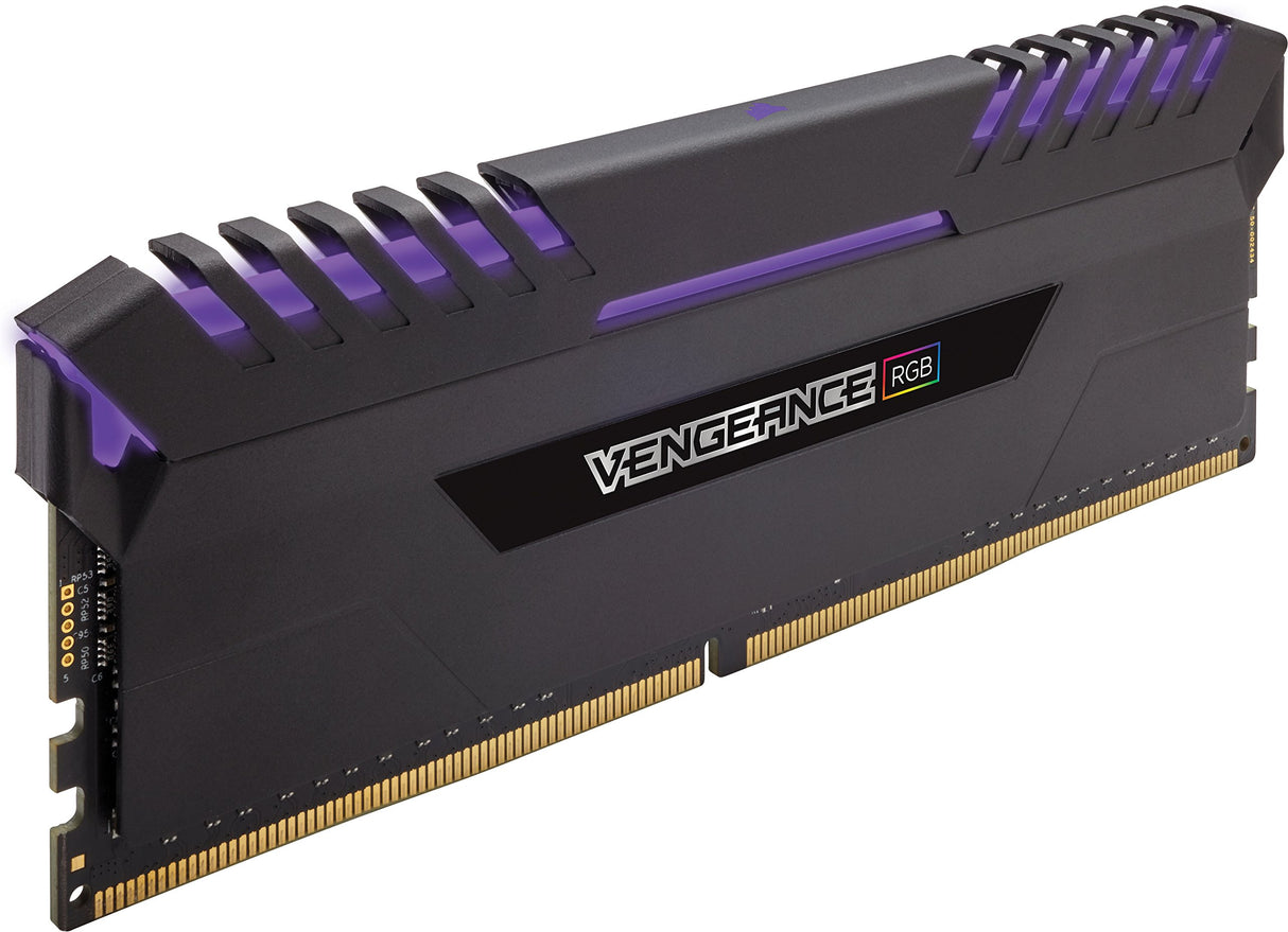 Corsair Vengeance RGB - Kit de memoria Entusiasta de 16 GB (2 x 8 GB, DDR4, 3200 MHz, C16 XMP 2.0) negro