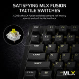 Corsair K65 Plus Wireless 75% RGB Teclado mecánico para Juegos Intercambiable en Caliente – Conmutadores táctiles pre-lubricados MLX Fusion – Dos Capas de amortiguación de Ruido – Teclas PBT –