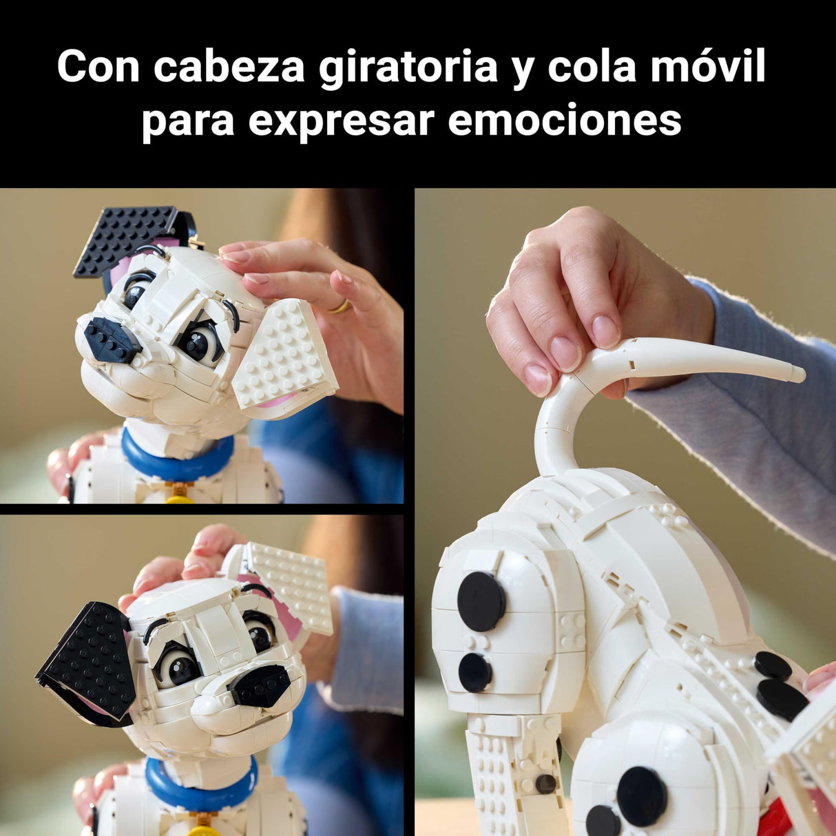 LEGO | Disney Cachorro de 101 Dálmatas - Maqueta para Construir para Adultos de Figura Articulada de Perro Interactivo - Se Transforma en 6 Perros Diferentes - Regalo para Mujeres y Hombres Fans 43269