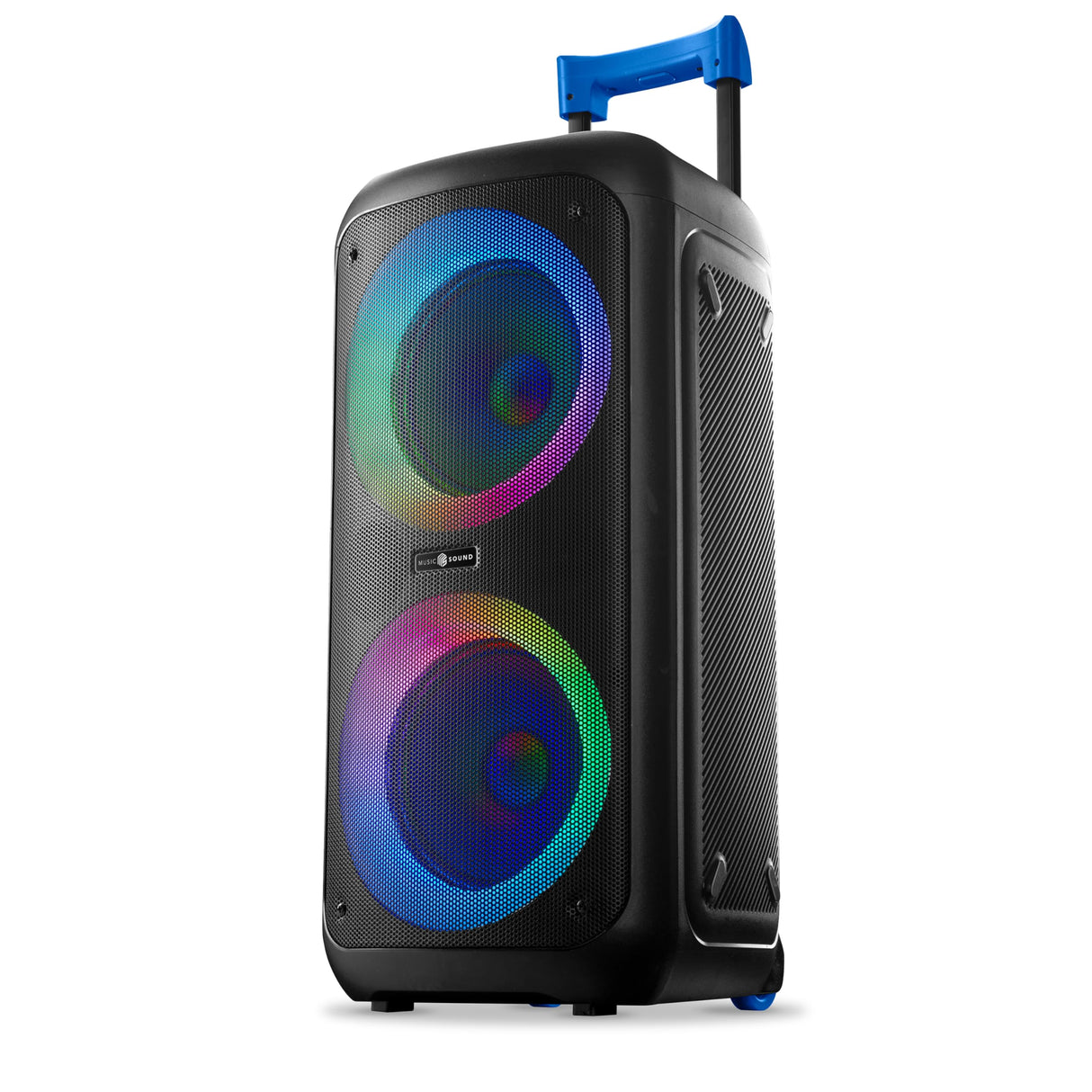 Music Sound - Sound Box - Caja acústica Bluetooth con 80WATT de Potencia - Inalámbrico - Luces RGB - 4 Horas de reproducción - Mando a Distancia para gestionar Todas Las Funciones del Altavoz - Negro