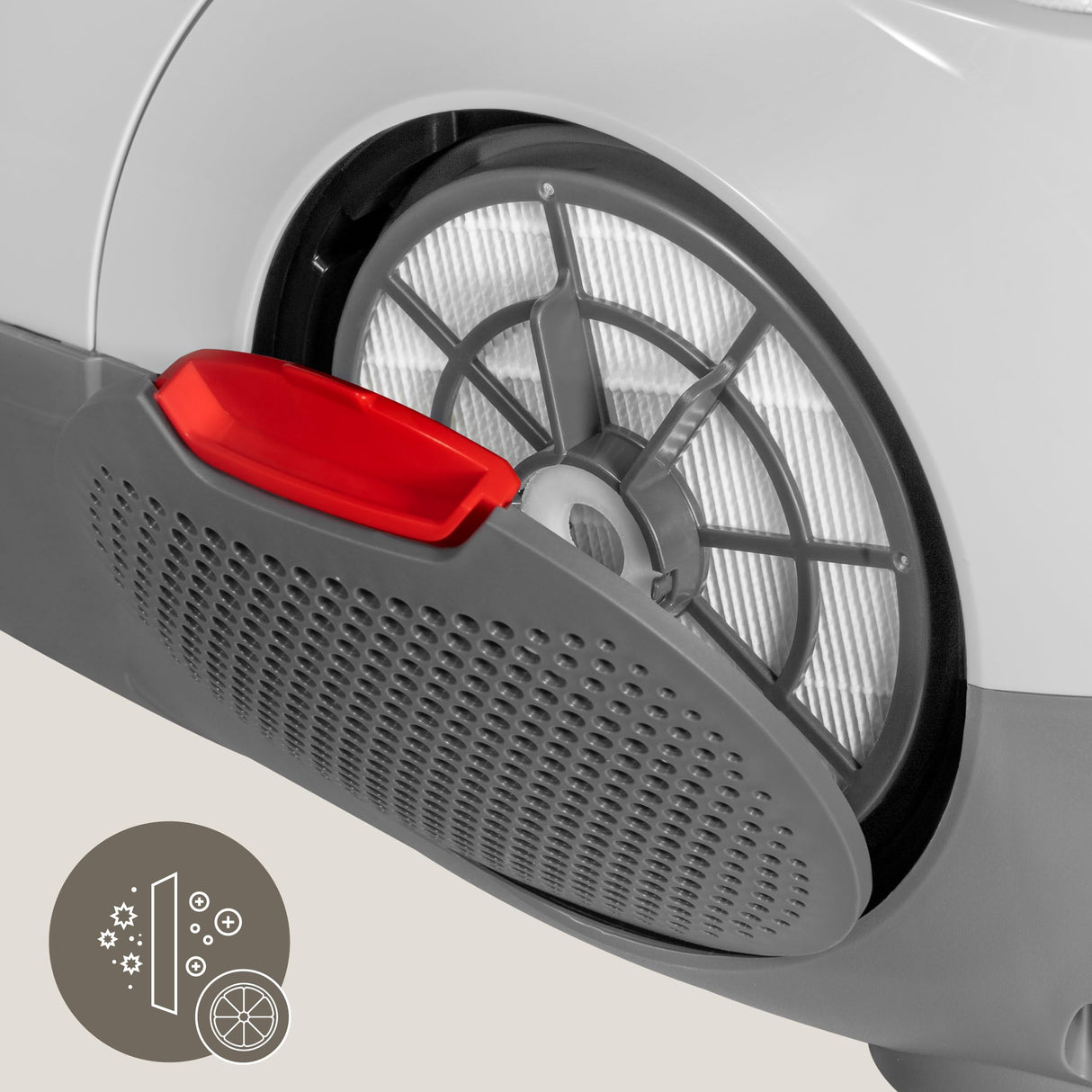 ZEEGMA ZONDER VERRE Klassik Aspiradora con Bolsa 2 Filtros Higiénicos para Alérgicos Gran Potencia de Succión Cepillo para Parquet 800 W, Cable 12 M, Funcionamiento Silencioso Cartuchos Aromáticos