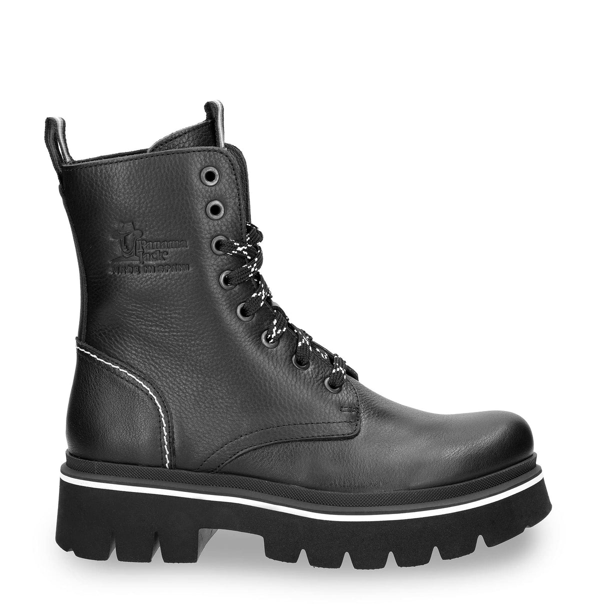 Panama Jack Fortune, Combat Boot Mujer, Negro, 40 EU