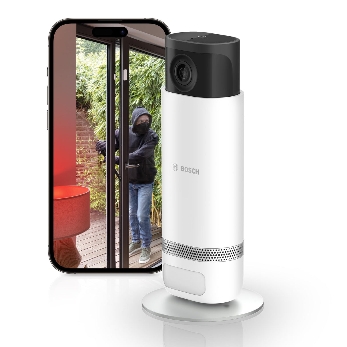 Bosch Smart Home Cámara Interior Eyes II, cámara de vigilancia WiFi para Interiores, Compatible con Amazon Alexa