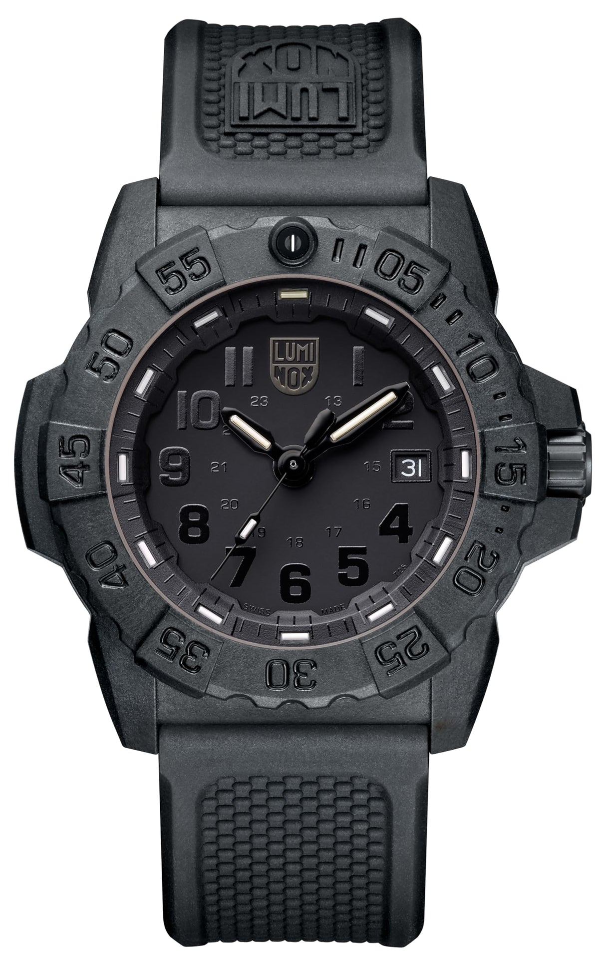 Luminox Navy Seal Series Reloj para Hombre Analógico de Cuarzo con Brazalete de Silicona XS.3501.BO.F