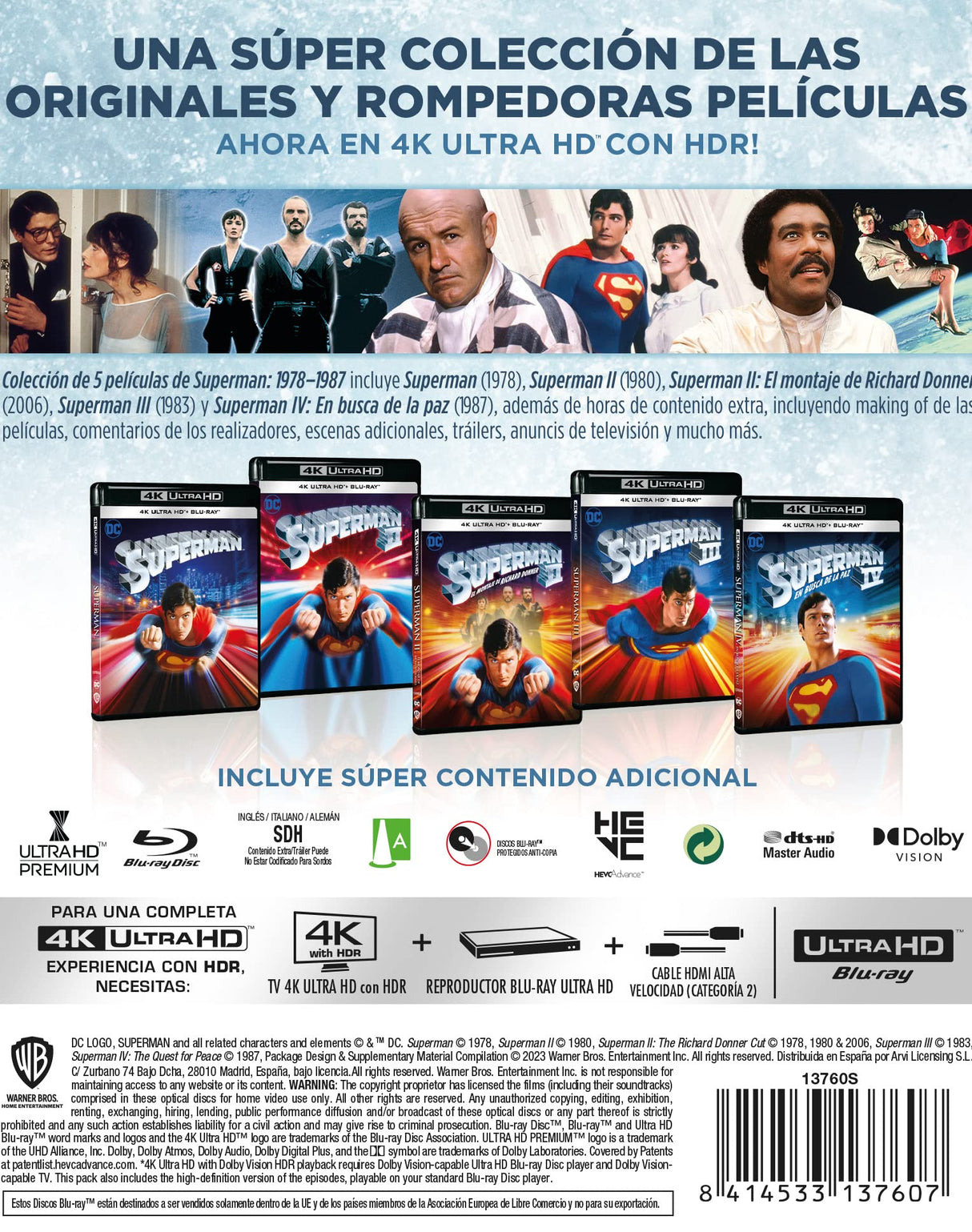 Superman I-IV (4K UHD + Blu-ray) [Blu-ray]