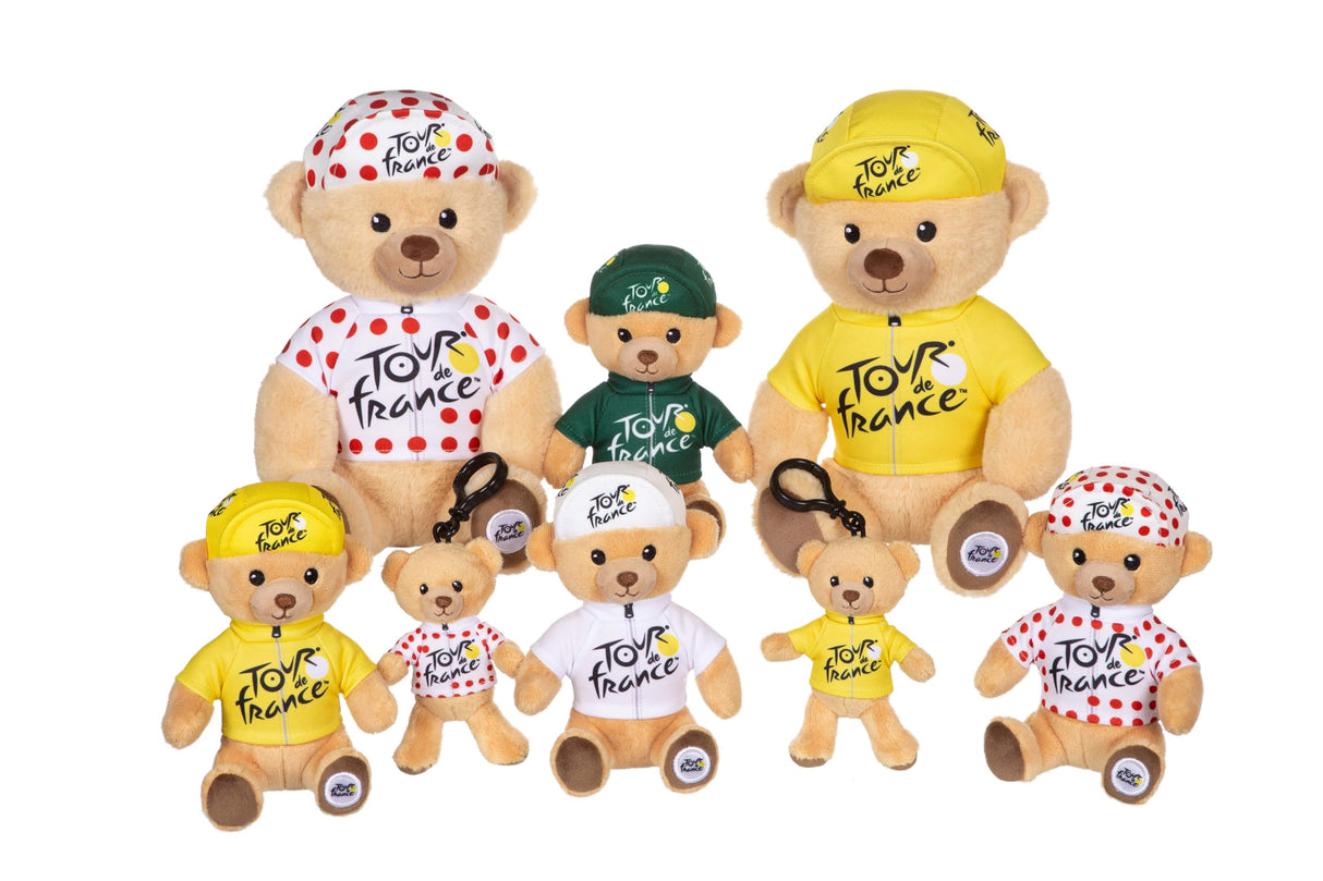 Gipsy Toys - Peluche Oso Camiseta y Gorra ganadora Paso Amarillo 60 cm - Peluche Oficial del Tour de Francia. Majestuosa, Deleitará a Pequeños y Grandes Fans.