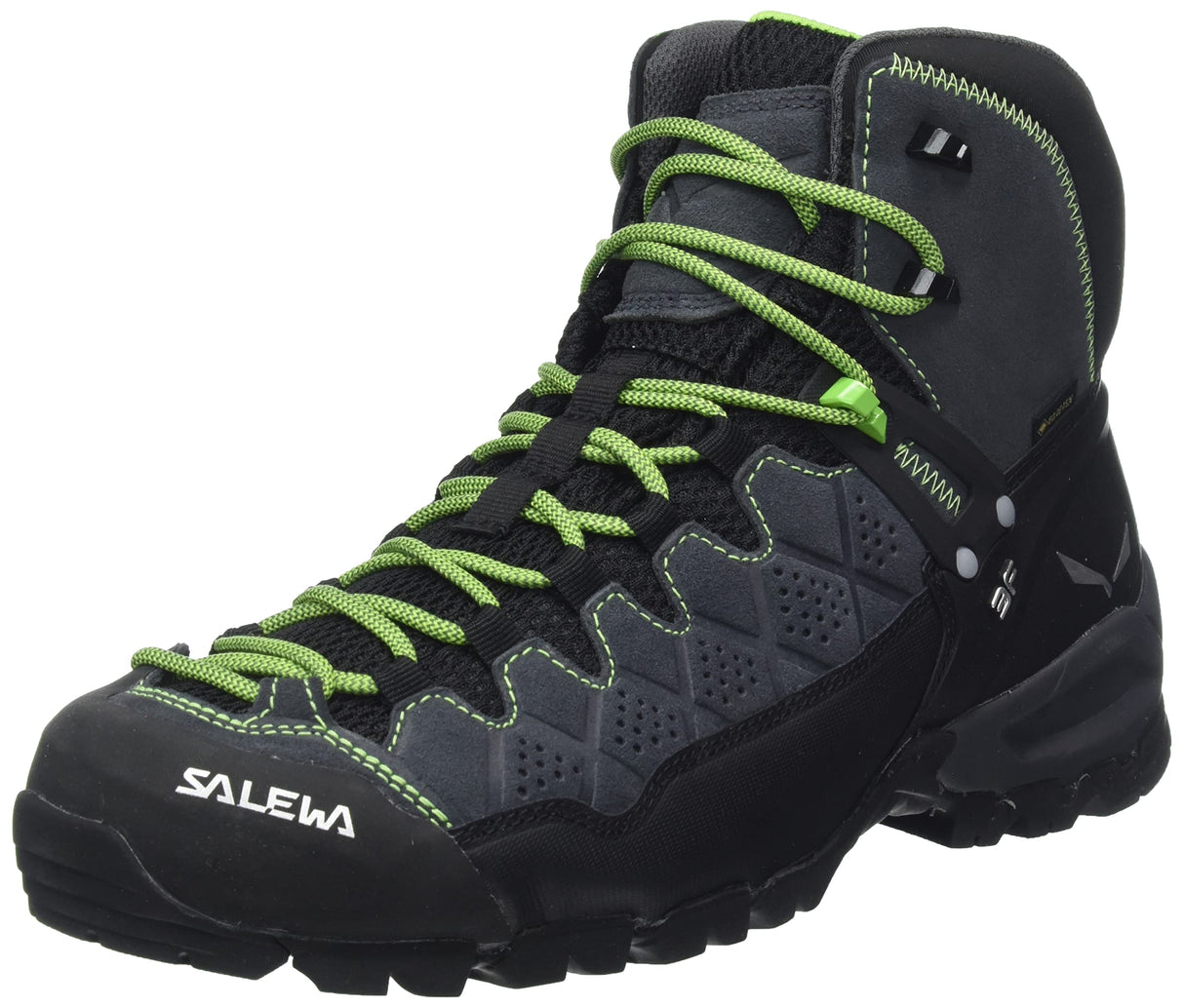 SALEWA MS ALP TRAINER MID GTX, Botas de senderismo Hombre, Onyx Pale Frog, 40.5 EU