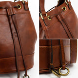 Time Resistance Bolso de Mano para Mujer de Cuero - Hecho a Mano en Italia con Cuero Auténtico de Vachetta - Bolso Ideal para Todos los Días o para Ocasiones Especiales, Coñac