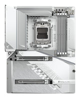 GIGABYTE B850 AORUS Stealth Ice Placa Base – Procesadores AMD Ryzen Serie 9000, VRM Digital de 14+2+2 Fases, hasta 8200 MHz DDR5 (OC), 2 x M.2 PCIe 5.0 + 2 x PCIe 4.0, Wi-Fi 7, LAN 5 GbE