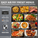 Toshiba Horno microondas 26L aire caliente combinado, 6 en 1 900 W con cocina de vapor en gris Morandi, 6 programas 10 niveles de potencia, 10 menús automáticos, MW3-AC26PFI(MG)