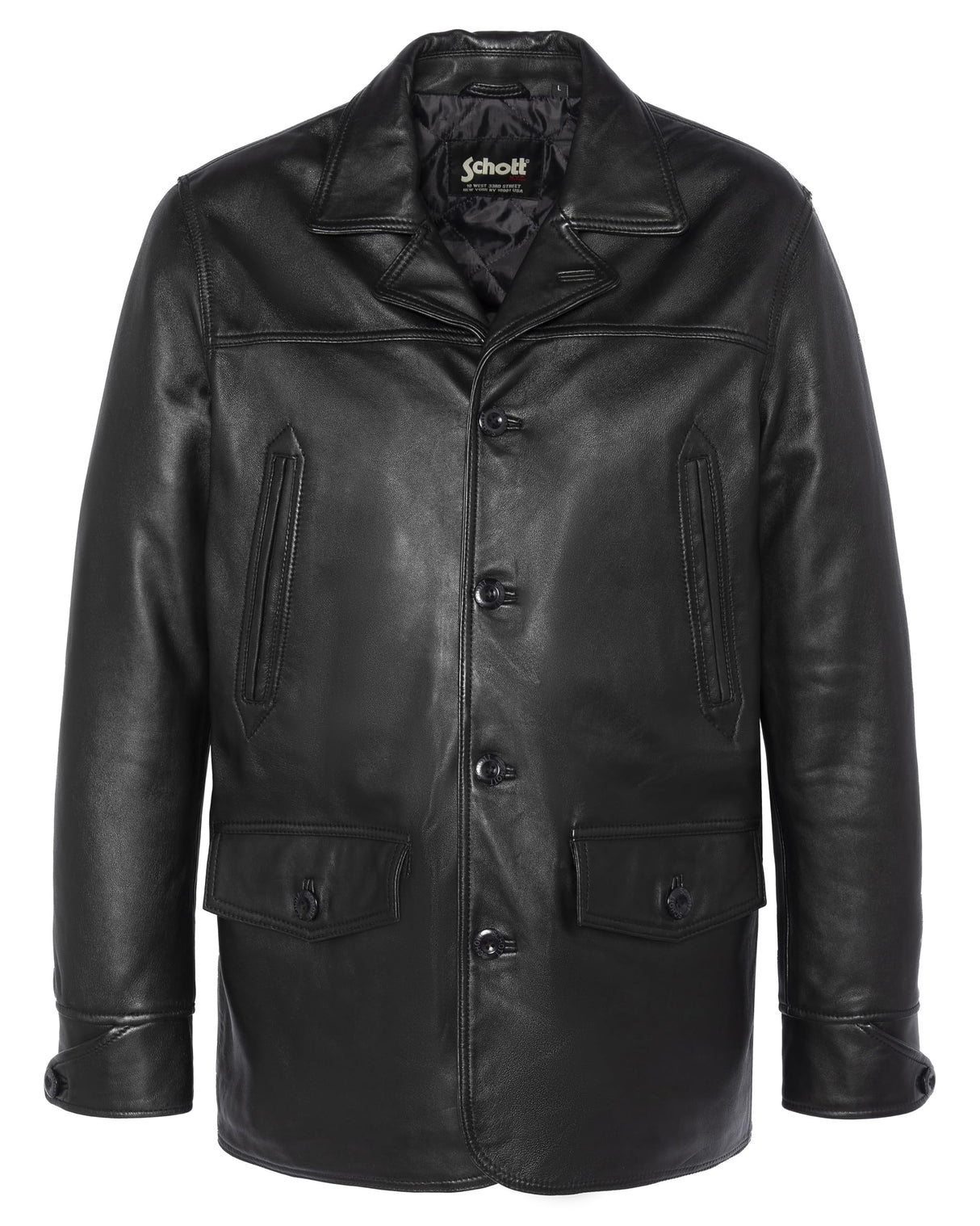 Schott NYC Lcvint Chaqueta de Cuero, Negro, S para Hombre