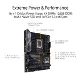 ASUS TUF GAMING Z790-PLUS WIFI 6E - Placa base Intel Z790 LGA 1700 ATX (PCIe 5.0, cuatro M.2, 16+1 DrMOS, DDR5, 2.5Gb Ethernet, USB 3.2 Gen 2x2 Tipo C, Thunderbolt (USB4), Aura Sync, AEMP II)