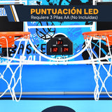 SereneLife juego baloncesto, Marcador LED digital, Plegable, Para niños y Adultos, Ideal para interiores y exteriores