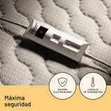 DAGA Calientacamas Doble, Sueño Cálido en tejido hipoalergénico acolchado, sistema de seguridad, 2 Niveles de Temperatura, Ahorro de consumo energético, Certificado OEKO-TEX,150x137 cm