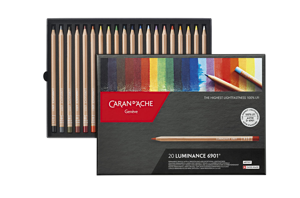 Caran d 'Ache Caja de 20 Colores LUMINANCE 6901™