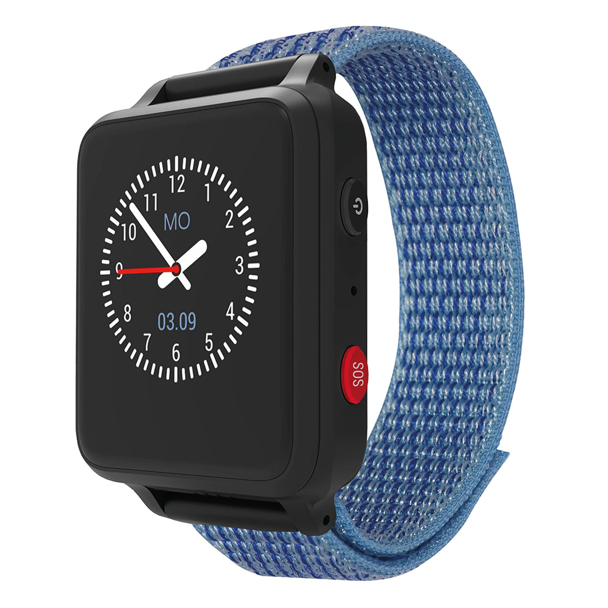 ANIO 5 (Azul): Reloj de teléfono para niños, Llamadas, Mensajes, Modo Escolar, función SOS, GPS, podómetro, la ubicación se Puede Apagar, Cumple con GDPR, Servidor y aplicación Fabricados en Alemania
