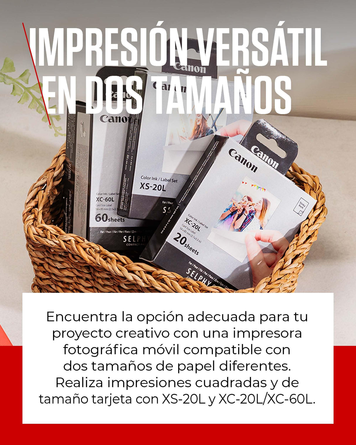 Canon SELPHY QX20: Impresora portátil de Fotos por Wi-Fi, sublimación de Tinta, 2 tamaños con Dorso Autoadhesivo, Carga USB-C. Blanco (Sin Tinta/Papel).