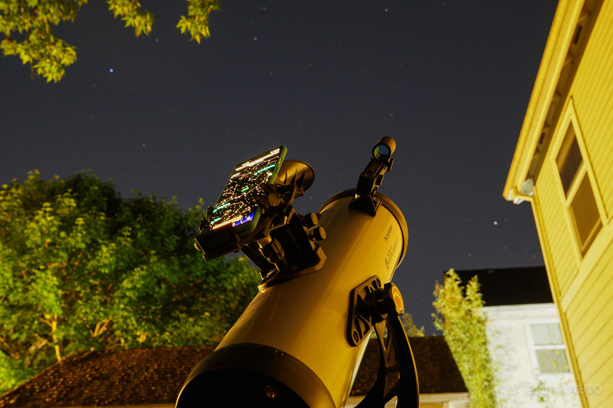 Celestron 22460 StarSense Explorer DX 102AZ Telescopio para Smartphone con aplicación, Compatible con iPhone/Android, Gris