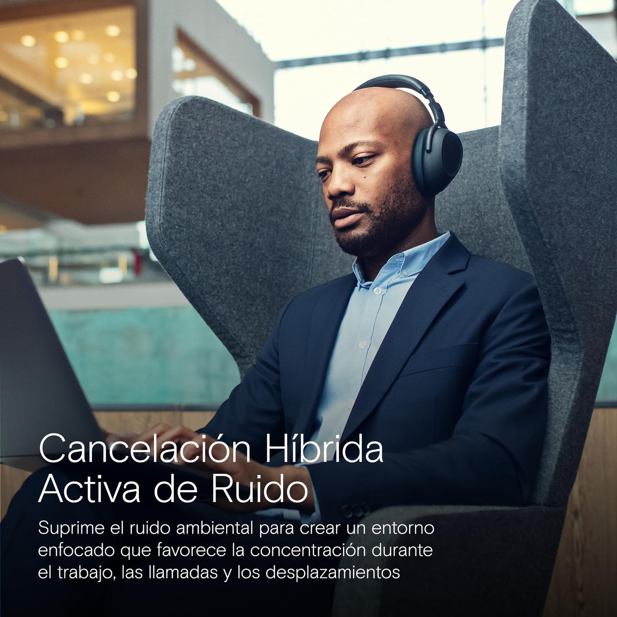 Epos Auriculares inalámbricos Adapt 660 USB-C – Bluetooth, ANC híbrido, Certificado UC, reducción de Ruido, batería 30 h, conexión Dual, Sonido estéreo Premium, Comodidad sobre Oreja, Negro
