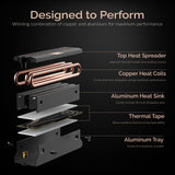 SABRENT Rocket Unidad de estado sólido interna 4 PLUS SSD con disipador térmico de 4TB PCIe Gen 4 NVMe M.2 2280, velocidad extrema, gestión térmica [SB-RKT4P-HTSP-4TB]