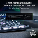 Razer DeathStalker V2 Pro (Interruptor Rojo) - Teclado Óptico Inalámbrico para Juegos de Bajo Perfil (Interruptores Ópticos Lineales, HyperSpeed Inalámbrico, Bluetooth 5.0) Diseño US, Negro