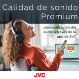 JVC Auriculares Inalámbricos Bluetooth | 50 Horas de Batería | Bluetooth 5.3 | Auriculares Cancelación de Ruido con Micrófono Integrado | 3 Modos de Sonido | Conexión Multipunto (Negro) - HA-Z76N