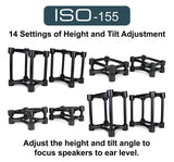 IsoAcoustics ISO-Stand Series Speaker Isolation Stands with Height & Tilt Adjustment: Iso-155 (15.5 x 19 cm) Pair