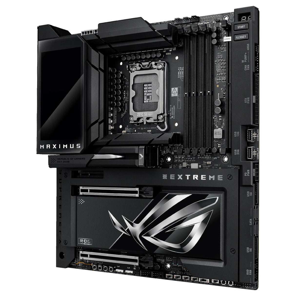 ASUS ROG Maximus Z890 Extreme - Placa Base E-ATX, 24+2+1+2 etapas de Potencia, DDR5, PCIe 5.0 Compatible con GPU de última generación, Seis Ranuras M.2, WiFi 7, Puertos Thunderbolt 5