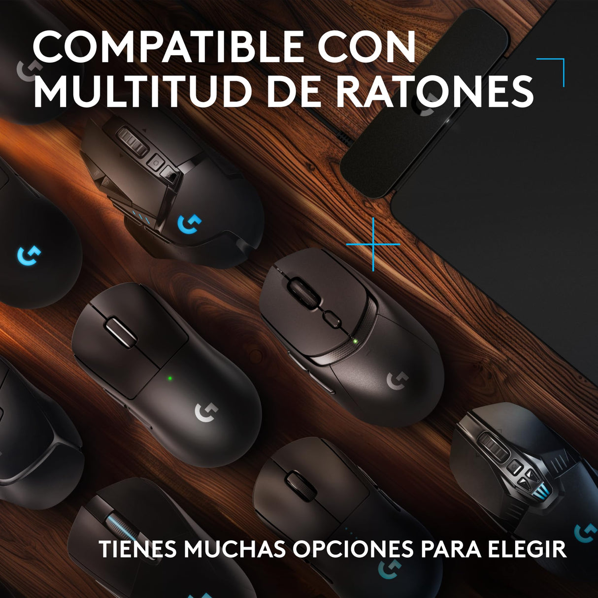 Logitech G POWERPLAY 2, alfombrilla de ratón con carga inalámbrica para ratones para gaming Logitech G compatibles, 34,5 x 28,4 cm, 3,5 mm de grosor, para PC/Mac - Negro